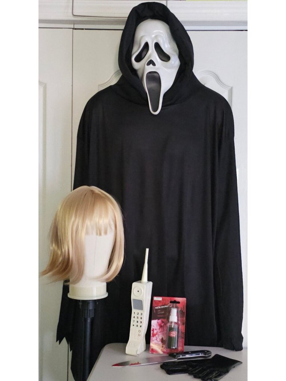Scream Ghostface Casey Becker Couples Halloween Costume Cosplay Prop Set Bundle